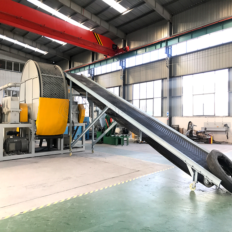 有產有清的橡膠粉碎機產業(yè)設備線